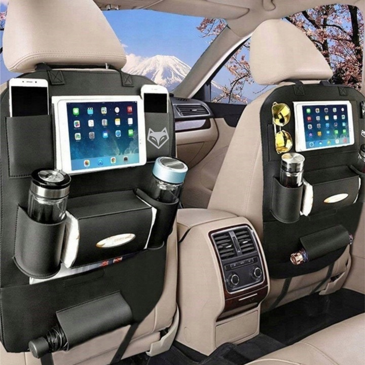 Organizer na fotel do samochodu, pokrowiec ochrona siedzenia Ekoskóra