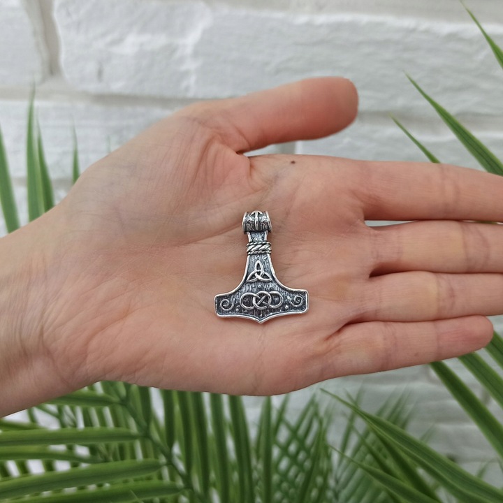 Wisiorek męski młot thora nordycki zawieszka męska mjolnir srebro 925