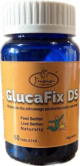 JIVAA GLUCAFIX DS reguluje poziom cukru i wspomaga odchudzanie 60 tabl