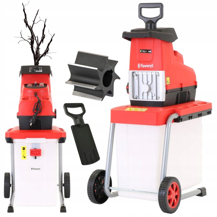 RĘBAK ROZDRABNIACZ DO GAŁĘZI FREZOWY 44mm 2800W +KOSZ FAWORYT GTR2800