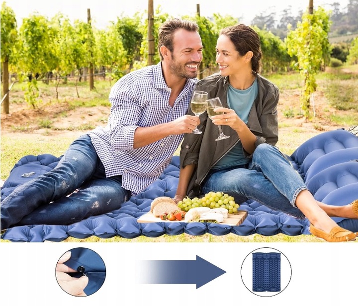 MATA SAMOPOMPUJĄCA KARIMATA 200x70x10CM Z PODUSZKĄ