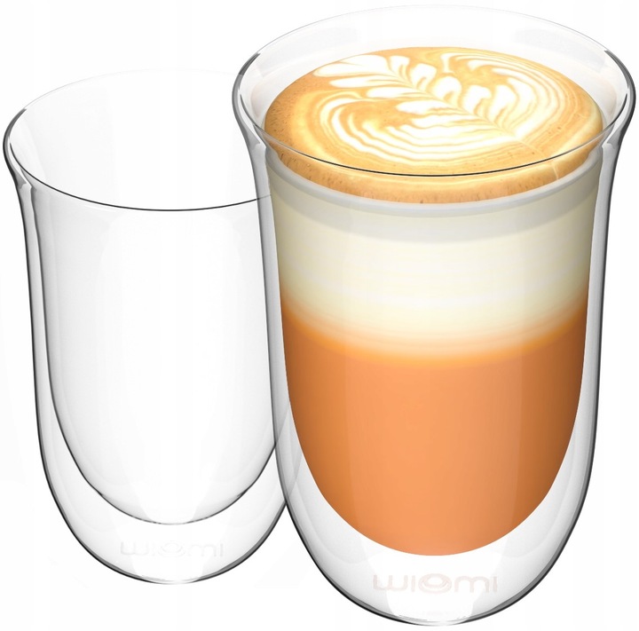 Szklanki termiczne do kawy latte z podwójną ścianką Miowi Tulipan 6x 300 ml