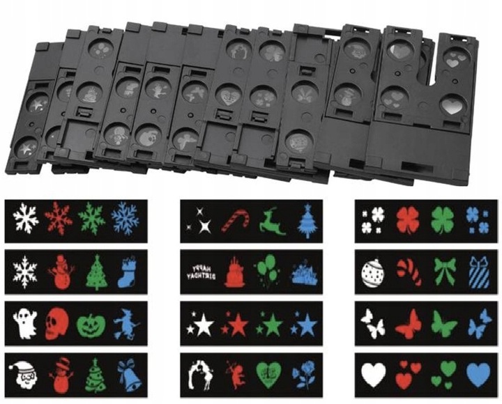 PROJEKTOR ŚWIĄTECZNY LASEROWY EFEKTY RUCHOMY NA DOM PŁATKI ŚNIEGU LED MOC