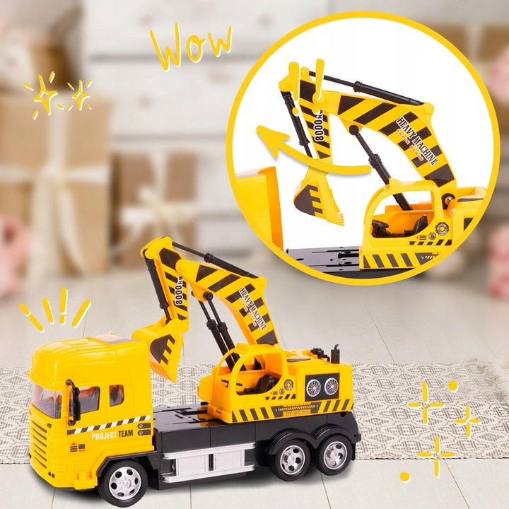 CIĘŻARÓWKA SAMOCHÓD KOPARKA RC ZDALNIE STEROWANY AUTO NA PILOTA DLA DZIECI