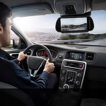 Monitor 7" LCD w lusterku do kamery cofania