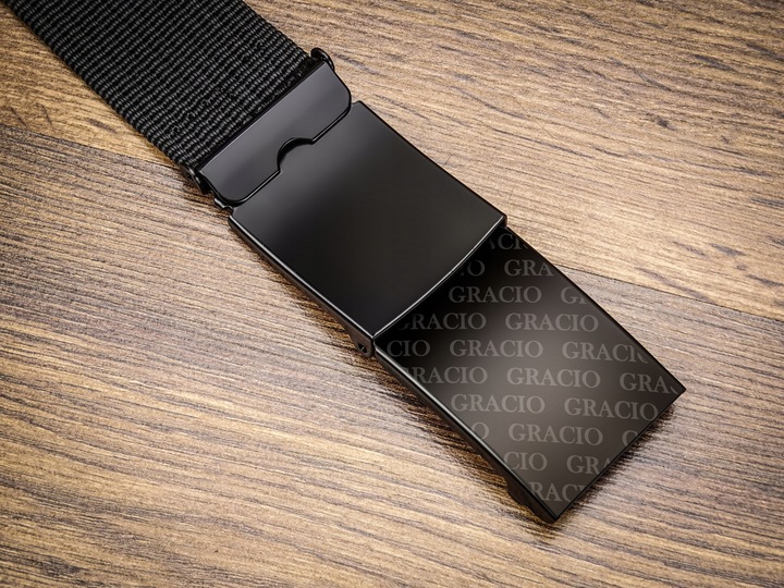 Pasek Parciany Męski do Spodni Czarny Szeroki Klamra Klamra 145cm