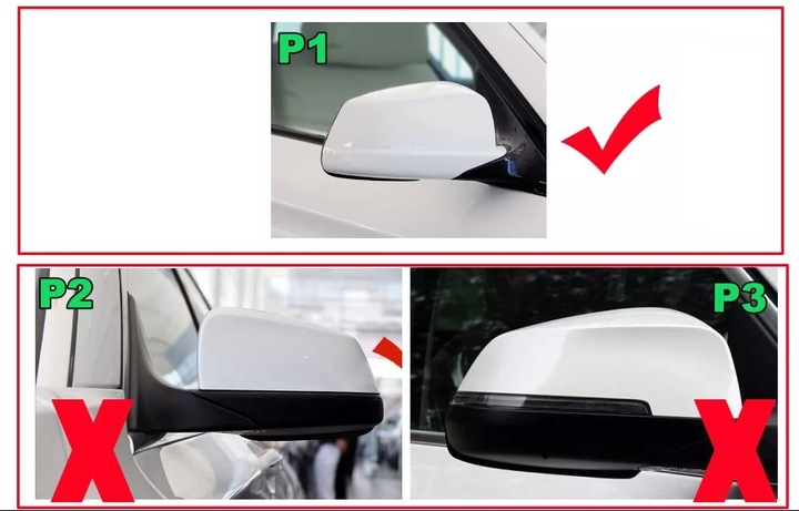 OBUDOWY LUSTEREK DLA BMW F10 F11 PRZEDLIFT NAKŁADKI NA LUSTERKA M5 LOOK