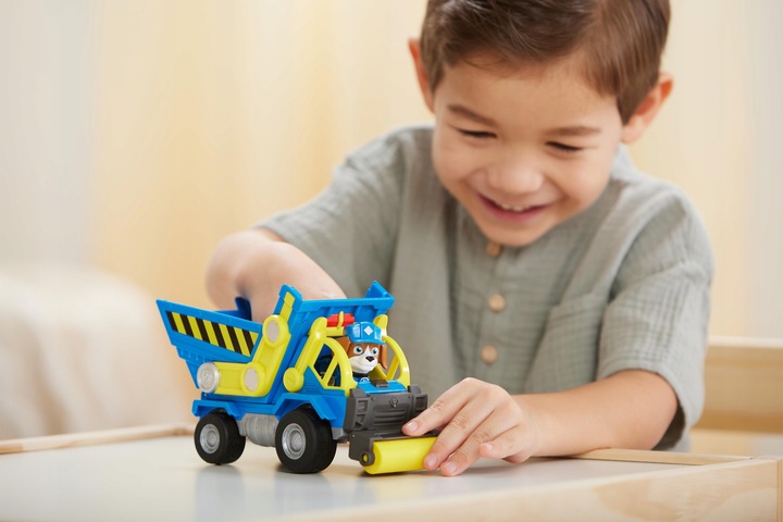 PSI PATROL WYWROTKA WHEELER RUBBLE I CREW POJAZD BUDOWALNY + FIGURKA