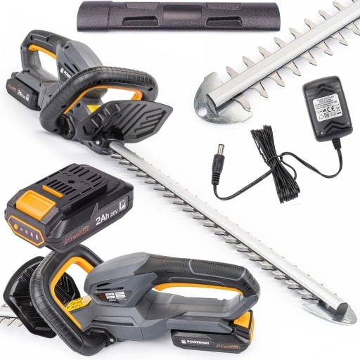 POWERMAT NOŻYCE AKUMULATOROWE DO ŻYWOPŁOTU SEKATOR GAŁĘZI 45CM 20V +2Ah