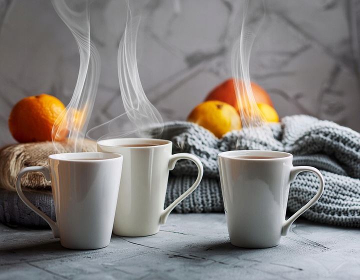 Kubki ceramiczne białe GLASMARK zestaw 6szt kawę latte herbatę 250ml