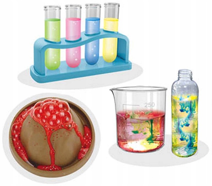 Zestaw Edukacyjny 14 Eksperymentów Mały Chemik Wulkan Nauka Zabawa Wybuch