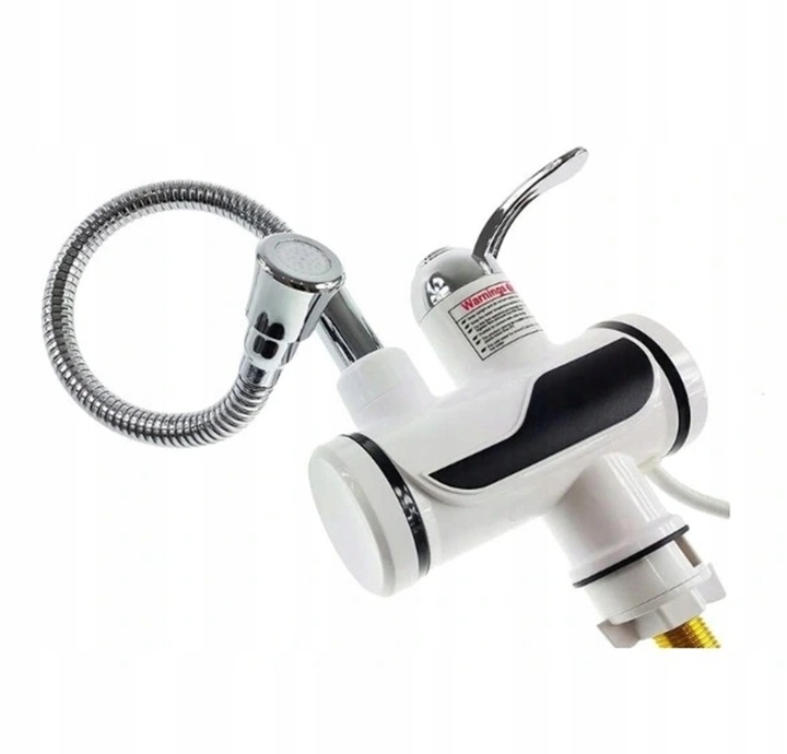 ELEKTRYCZNY PRZEPŁYWOWY PODGRZEWACZ WODY FLEX Z LCD GIĘTKIM KRANEM KUCHENNY