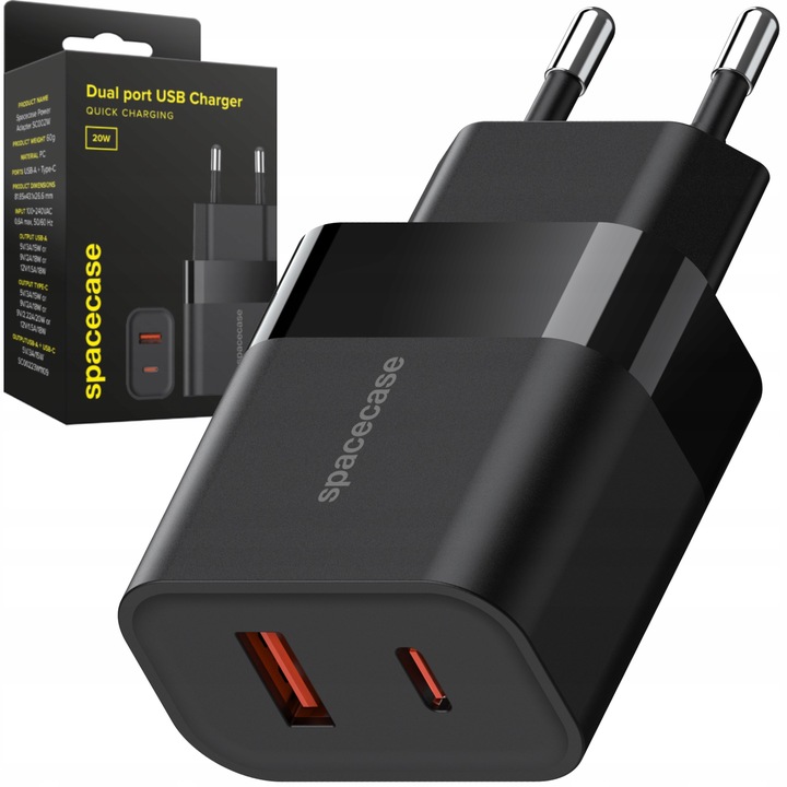 SZYBKA ŁADOWARKA SIECIOWA DO TELEFONU USB USB-C TYP-C 20W 3A UNIWERSALNA