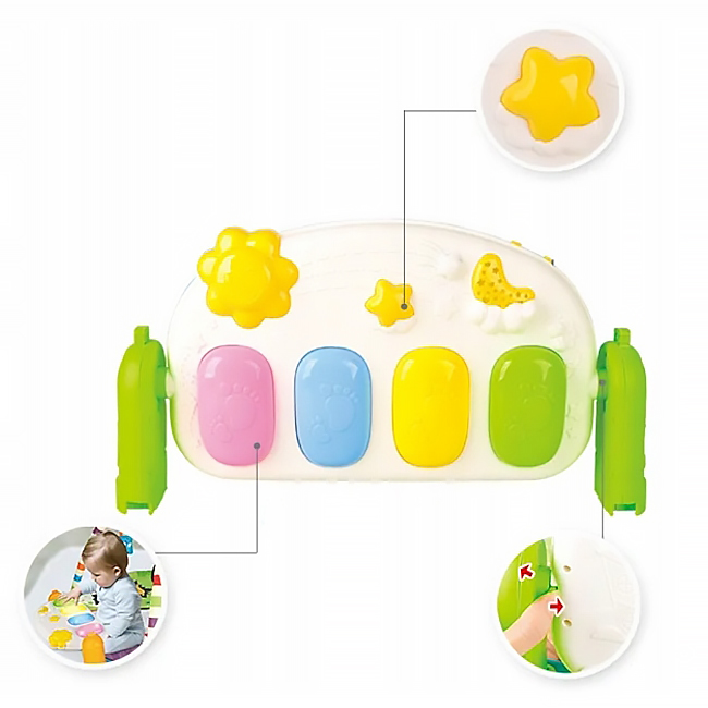 MATA EDUKACYJNA DUŻA INTERAKTYWNA PIANINKO 3w1 DLA DZIECI