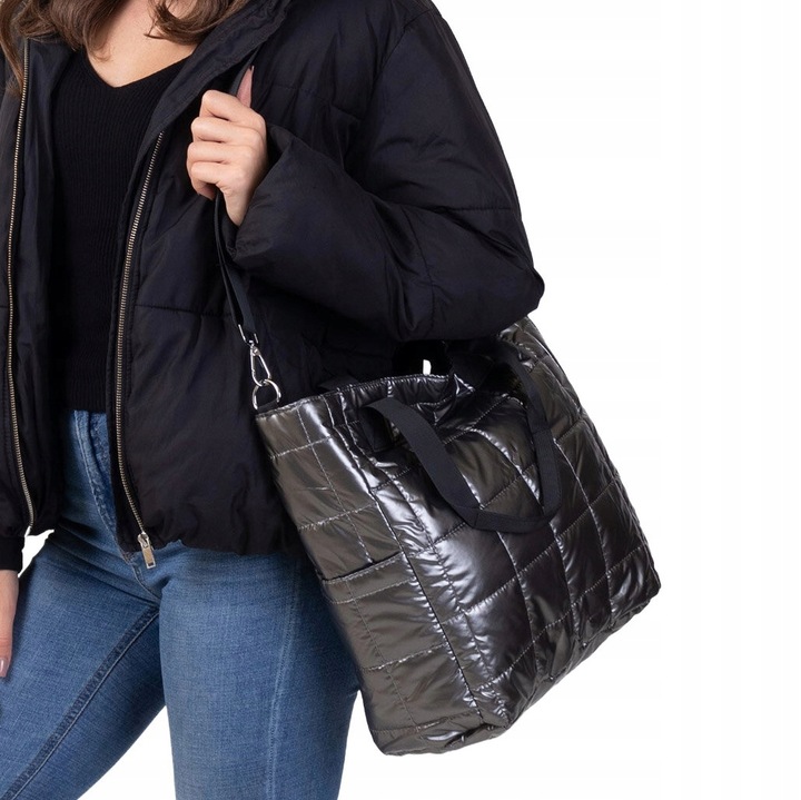 Alessio TOREBKA Damska PIKOWANA TORBA KLASYCZNA Shopper QUILTED