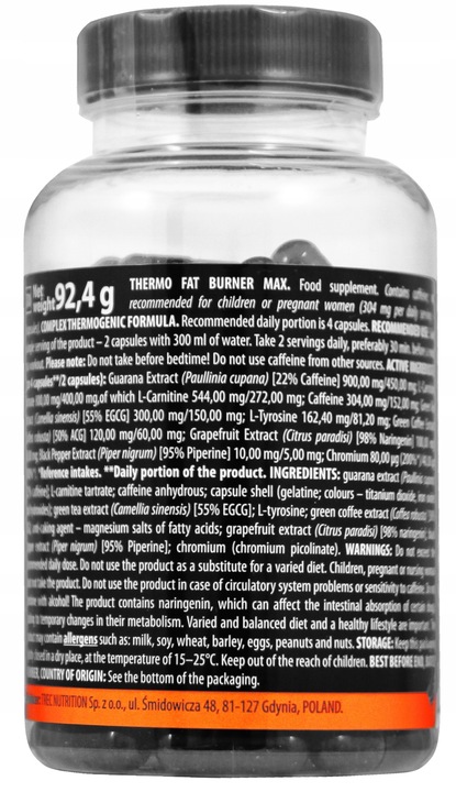 TREC THERMO FAT BURNER 120kaps NIESAMOWITY SPALACZ