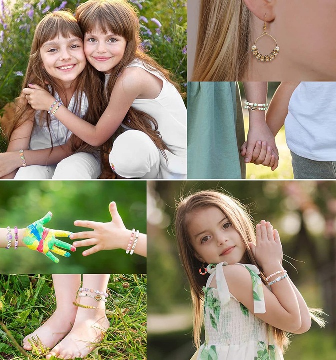 ZESTAW KORALIKÓW DO ROBIENIA BRANSOLETEK BIŻUTERII ZAWIESZKI SERDUSZKA