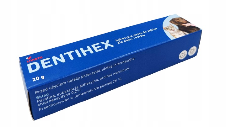 DENTIHEX 20 G Z APLIKATOREM pasta do zębów dla psów i kotów