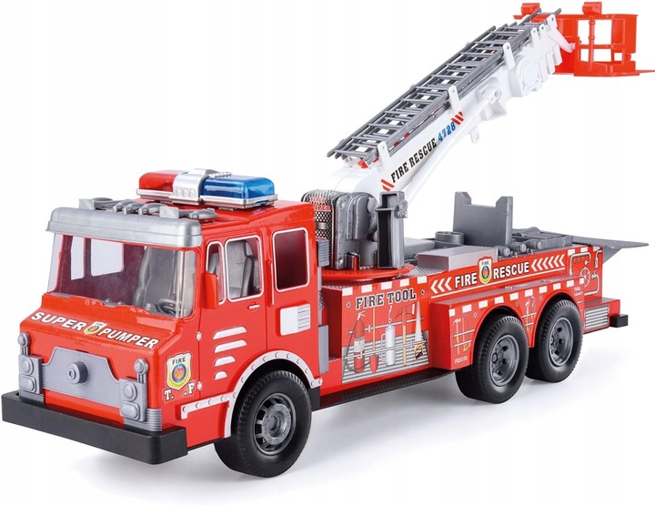 DUŻY Zestaw STRAŻ POŻARNA WÓZ STRAŻACKI STRAŻACY KASK QUAD AKCESORIA BOX
