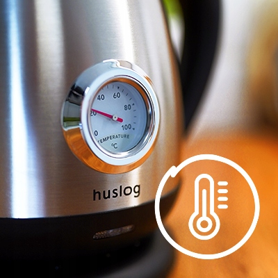 CZAJNIK ELEKTRYCZNY BEZPRZEWODOWY 2200W MOCNY 1,7L SREBRNY RETRO Huslog