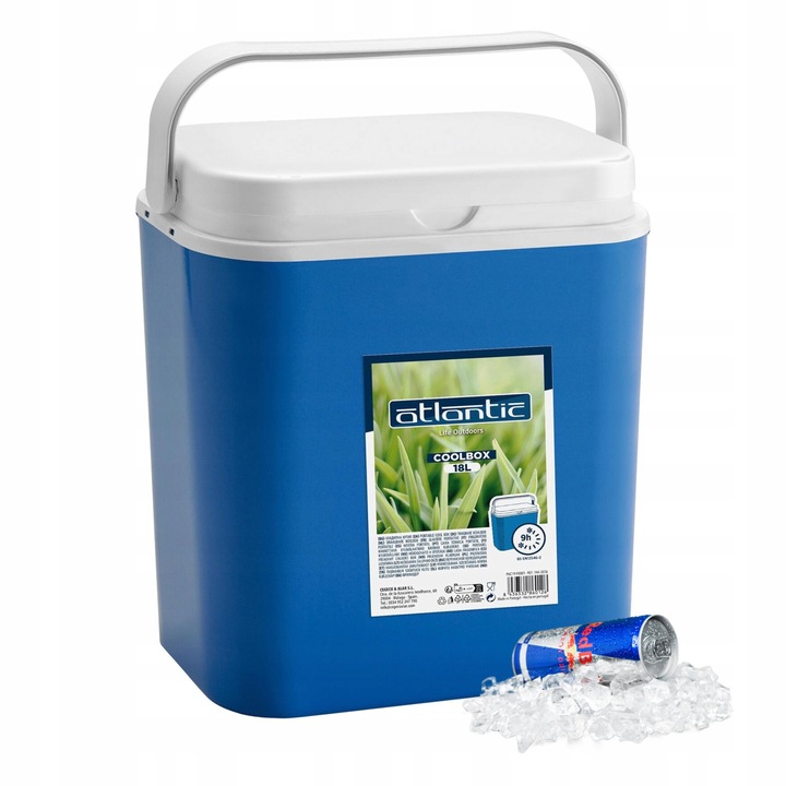 CHŁODZIARKA LODÓWKA 18L od KAMAI: NIEBIESKA, WZMOCNIONA RĄCZKA, made in EU