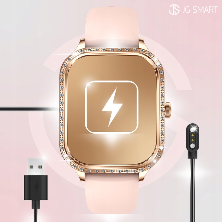 SMARTWATCH DLA KOBIETY DAMSKI ZEGAREK ROZMOWY MENU POLSKIE PULS + 3 PASKI