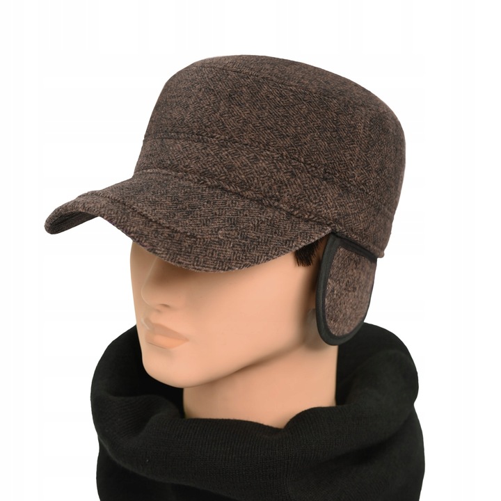 Czapka zimowa PATROLÓWKA męska Pako Jeans ocieplana z chowanymi nausznikami