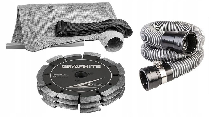 GRAPHITE BRUZDOWNICA 2400W TARCZA 150x22.2mm + OSPRZĘT 59G371 CIĘCIE 43mm