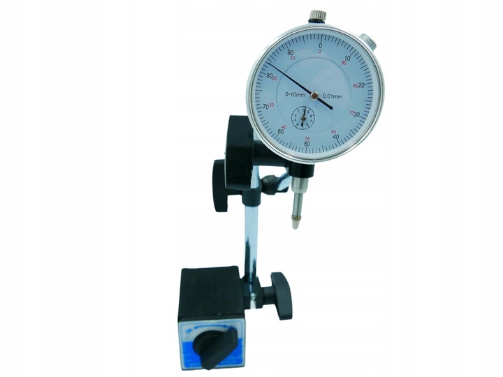 ZESTAW POMIAROWY: CZUJNIK ZEGAROWY NA STATYWIE DO SPRAWDZANIA BICIA TARCZ