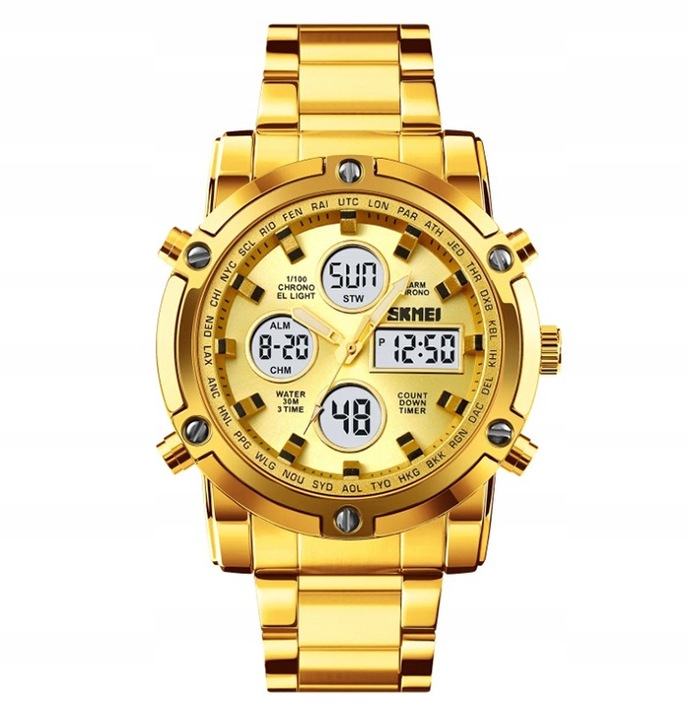 Zegarek męski bransoleta SKMEI wiele funkcji elektroniczny