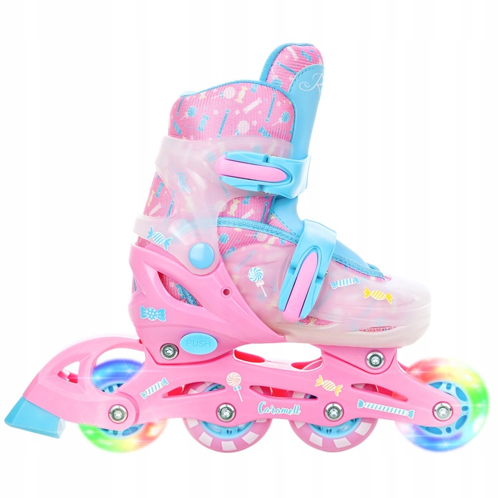 Rolki Regulowane RAVEN Caramell 26-29 Kółka LED