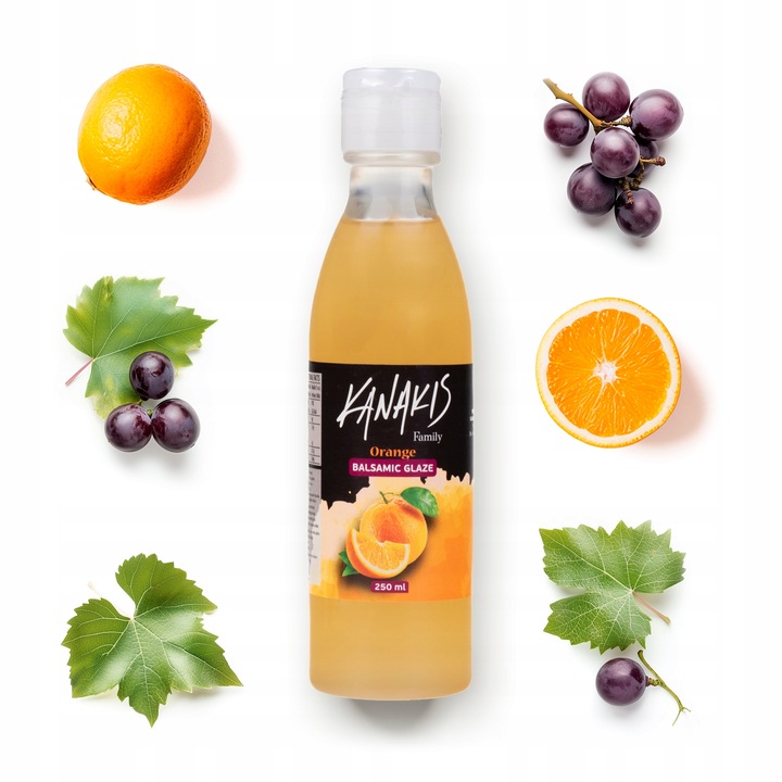 KREM BALSAMICZNY sos pomarańczowy 100% GRECKI 250ml do sałatek Kanakis