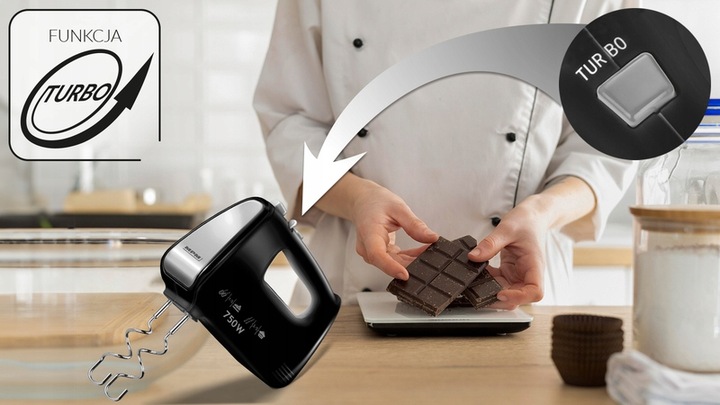 Mikser ręczny MPM MMR-19C CZARNY 750W