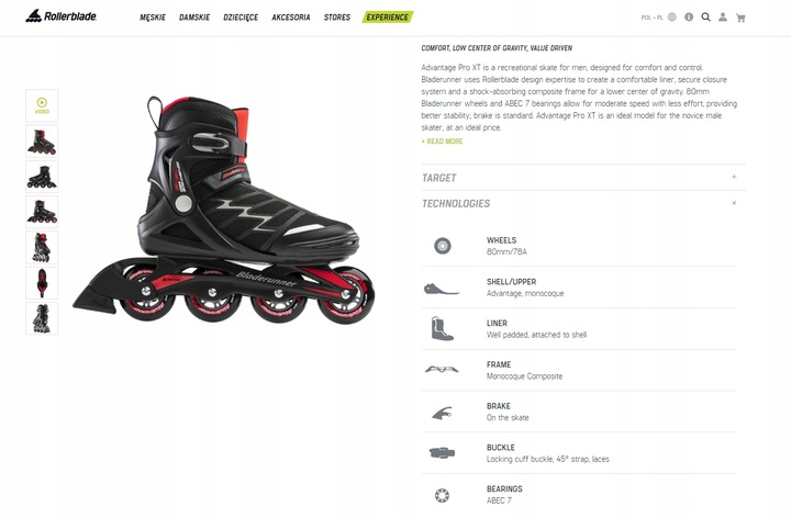 Leszno! Nowe Rolki BLADERUNNER Advantage XT W 23