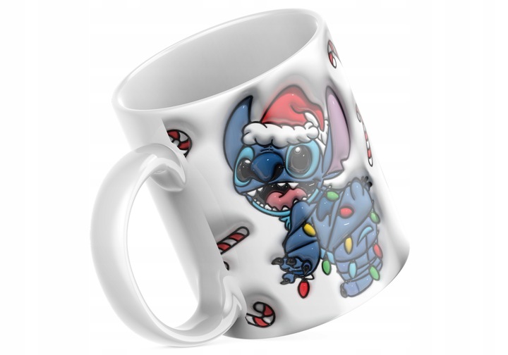 Świąteczny Kubek 3D Disney, Stitch - Idealny Na Prezent - Urodziny - NOWOŚĆ