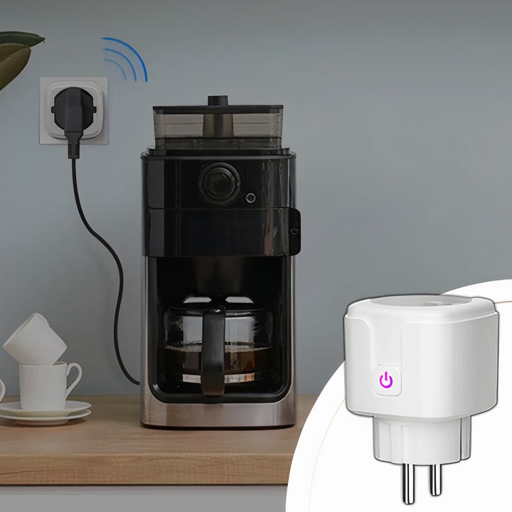 Gniazdko WiFi Tuya Watomierz Timer Inteligentne Kontakt SMART Sterownik