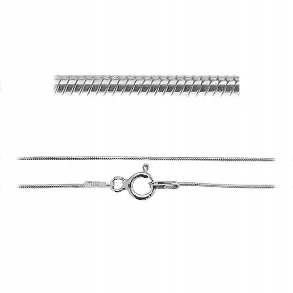 Łańcuszek srebrny żmijka snake 40cm 0,7mm srebro 925
