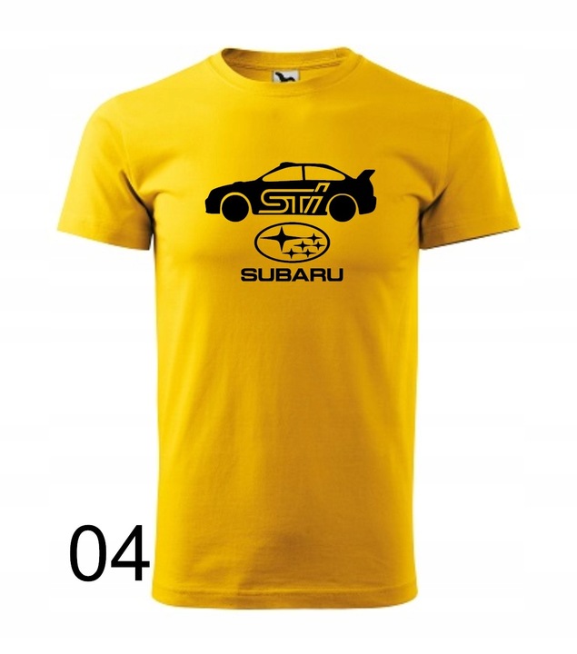 Koszulka męska SUBARU IMPREZA STI kolory