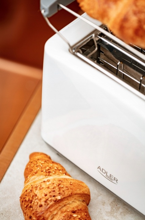 Toster Adler AD 3216 biały 1000 W lampka ruszt