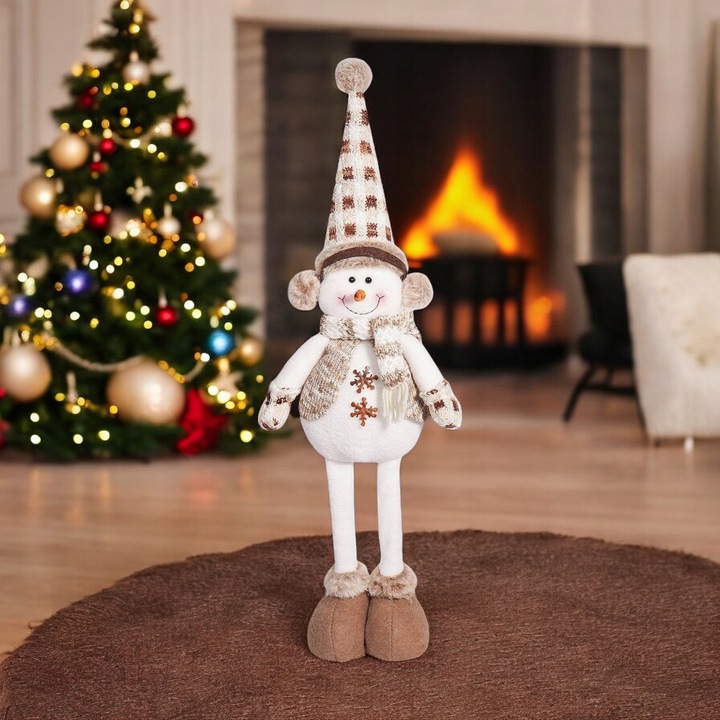 DUŻY ŚWIĄTECZNY SKRZAT Bałwan TELESKOPOWE NOGI GNOM OZDOBA ROZSUWANY 60