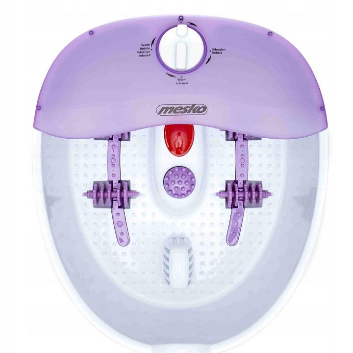 Masażer do stóp wodny hydromasażer do nóg podczerwień 4 rolki 3 nasadki