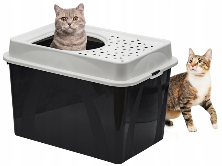 DUŻA ZAMKNIĘTA KUWETA DLA KOTA XXL WYSOKA HOP IN NA ŻWIREK MIX KOLORÓW