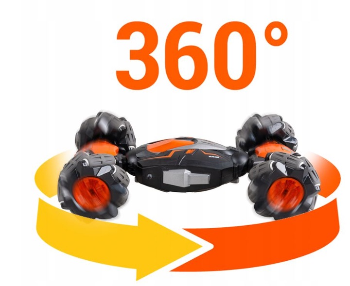 SAMOCHÓD ZDALNIE STEROWANY RC RĘKĄ GESTAMI PILOT AUTO PODŚWIETLENIE LED 4x4