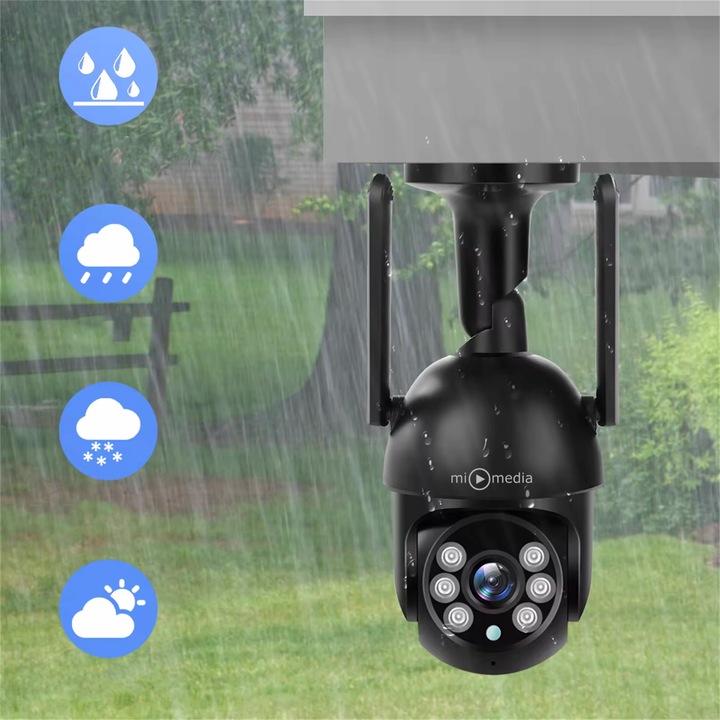 Kamera Zewnętrzna WiFi Obrotowa IP Do Monitoringu Domu Tuya 5MPx ZOOM 5Mp