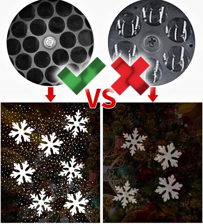 ŚWIĄTECZNY PROJEKTOR LED NA DOM ZEWNĄTRZ PŁATKI ŚNIEGU RZUTNIK NOWOŚĆ 2024