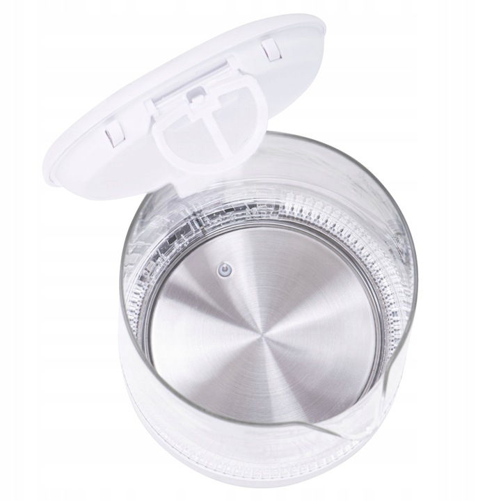 CZAJNIK ELEKTRYCZNY SZKLANY bezprzewodowy REGULACJA TEMPERATURY 1,7L BIAŁY