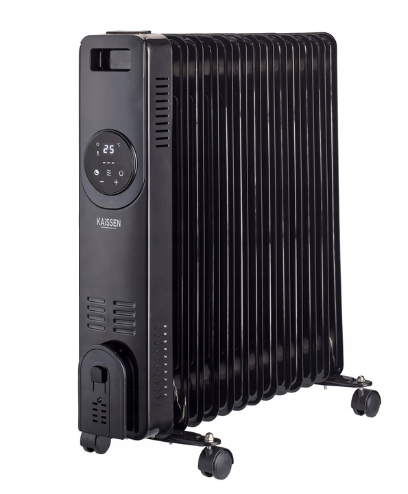 Grzejnik OLEJOWY Elektryczny 2500W 13 ŻEBER Kółka PILOT Timer REGULACJA