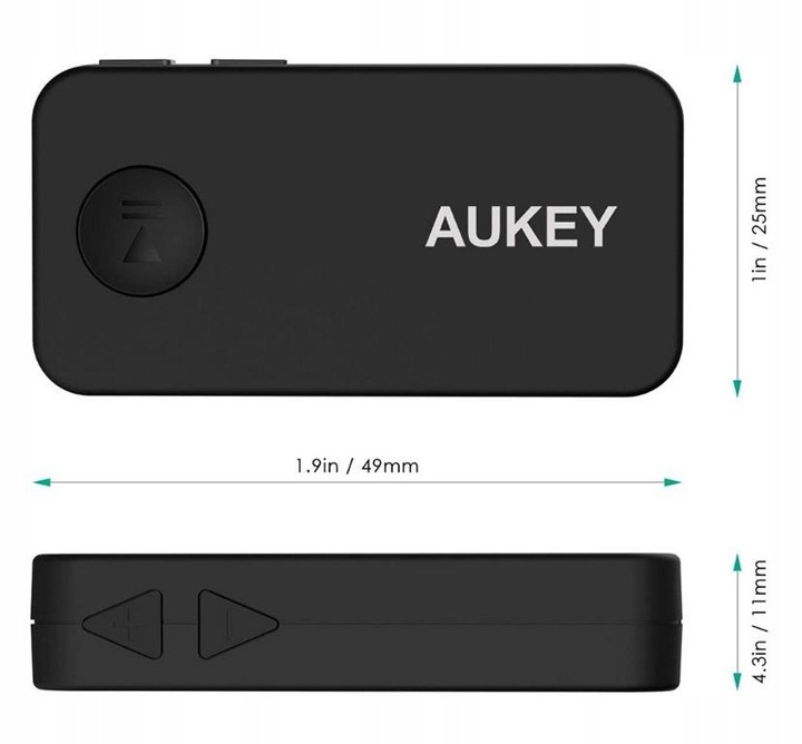 BEZPRZEWODOWY ODBIORNIK NADAJNIK TRANSMITER BLUETOOTH JACK Aukey BR-C2