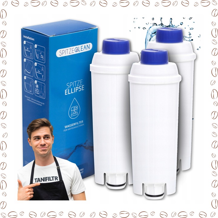 3x Filtr wody Spitze Ellipse do ekspresu DeLonghi ZAMIENNIK Wysoka jakość