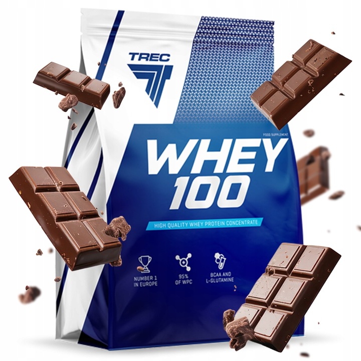 WPC Trec Whey 100 900g PYSZNE BIAŁKO PROTEINY NA MASĘ MIĘŚNIE DO TRENINGU